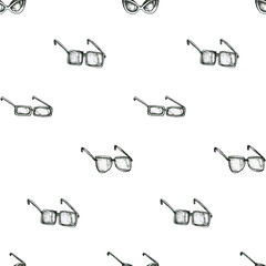 Seamless pattern with sunglasses