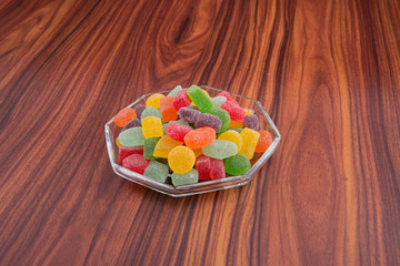 candies or jelly candies on the background.