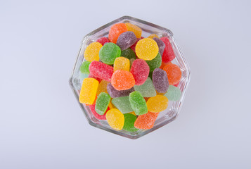 candies or jelly candies on the background.