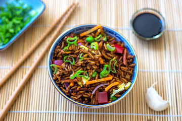 Fried rice with vegetables