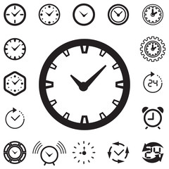 Time Or Clock Icon Isolated