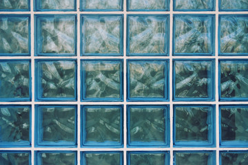 Pattern of glass block wall