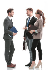 Group of successful and confident business people working.