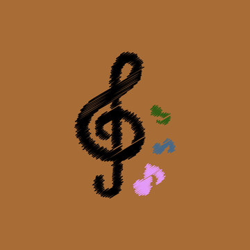 flat vector icon design collection music note