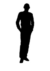 Silhouette wedding bridegroom bride embrace vector