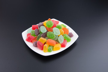 candies or jelly candies on the background.