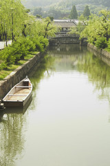 Kurashiki, Japan: A boat on the Kurashiki River