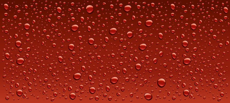 dark red water droplets background