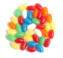 Bonbons isolated on white background