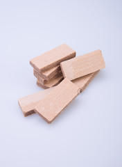 wafer or wafer biscuit on the background.