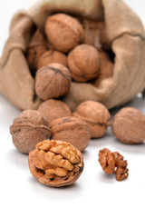 Walnuts and a bag