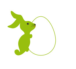 osterhase mit osterei