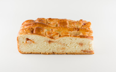 fresh cake with apple filling