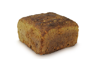 Rye bread isolated on white background