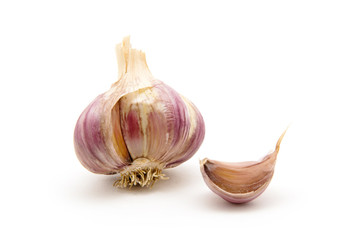 garlic isolated on white background