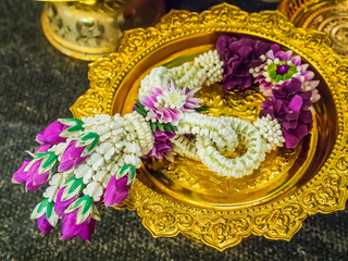 Lei of flowers for worship