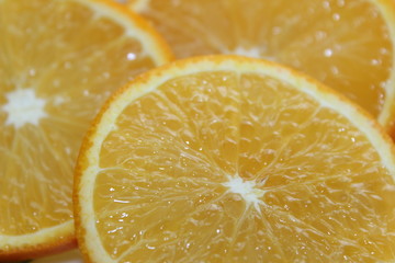 a slice of a juicy fruit