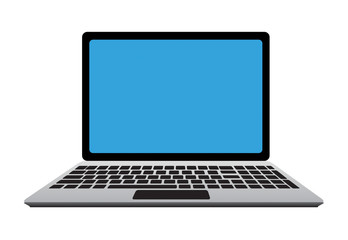 vector isolated laptop computer on white background