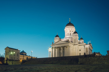 Fototapeta na wymiar Helsinki Cathedral by the evening, Finland