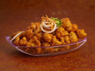 Gobi 65 an fried cauliflower snack