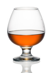 Brandy or whiskey in a glass