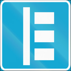Fototapeta premium Estonian regulatory road sign - Parking position