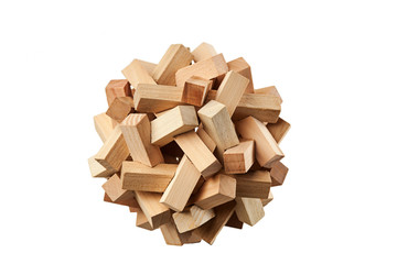 The wooden puzzle - game with blocks