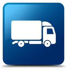 Truck icon blue square button
