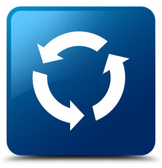 Refresh icon blue square button