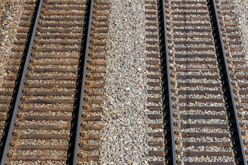 tracks of a railroad - double track - Breitenstein - Ghegabahn - Semmering