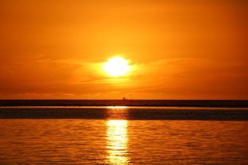 Sunset, Beach of Flic en Flac, Mauritius, Indian Ocean, Africa