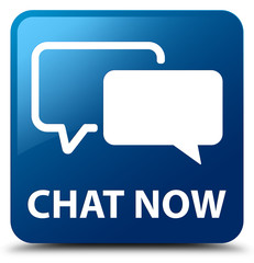 Chat now blue square button