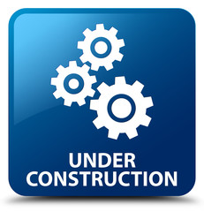 Under construction (gears icon) blue square button