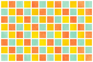 Watercolor geometrical pattern.