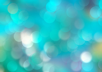 Underwater abstract blue bokeh background.