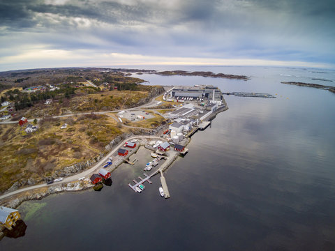 Norwegian coast and fishing buildings
