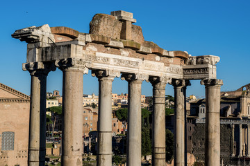 Temple of Saturn from the Campidoglio.