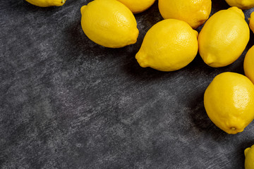 Picture of lemons on grey background