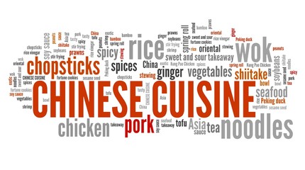 Obraz premium Chinese food - word cloud