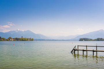 Blick zur Fraueninsel im Chiemsee, Oberbayern in Deutschland