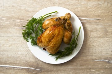 Fried chicken, fried chicken ready to be served,



