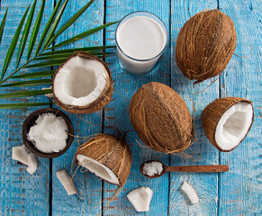 Fototapeta na wymiar close up of a coconuts