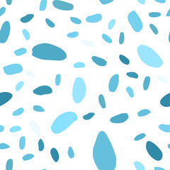 Seamless pattern with hand drawn colorful scattered confetti spots.