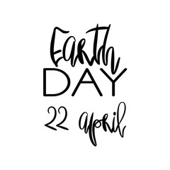 Obraz premium Earth Day Concept - Decorative handdrawn lettering