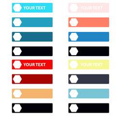 Fototapeta premium Color labels on white background