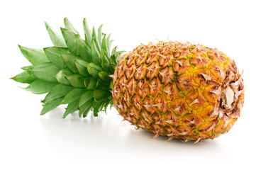 pineapple with slices - obrazy, fototapety, plakaty