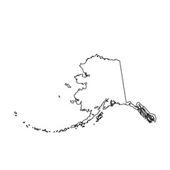 map of the U.S. state Alaska
