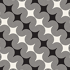 Seamless wavy lines pattern. Repeating vector texture. Stylish stripes background. Contemporary graphics with parallel waves.