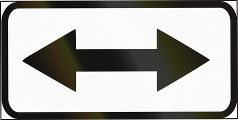 Supplementary road sign used in Estonia - effective in both directions