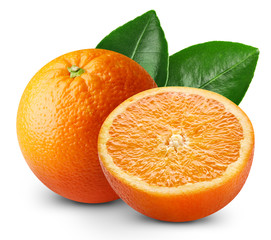 Ripe orange isolated
